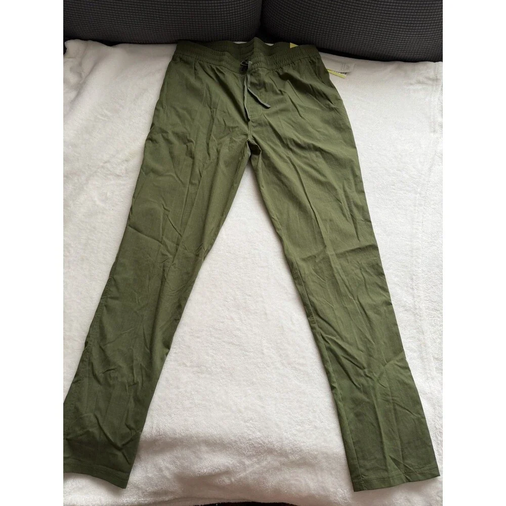 All in Motion Men’s Green Jogger Pants Nylon Stretch Drawstring M 28